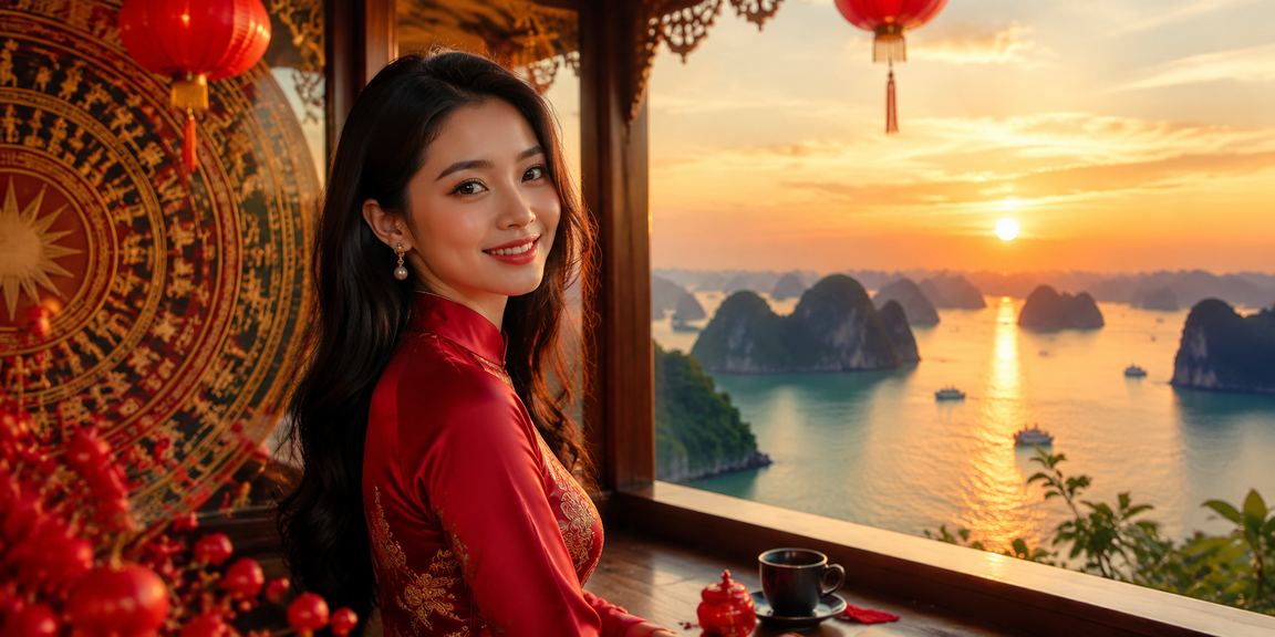 Du khách tại vịnh Hạ Long theo dõi thông tin cá cược thể thao trên điện thoại di động